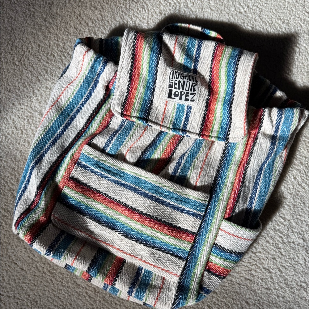 Multicolor Striped Backpack - Picture 2 of 4